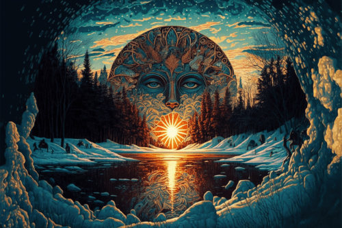 solstice light rising