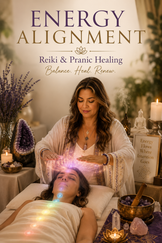 energy alignment session with Reiki and Pranic Healing