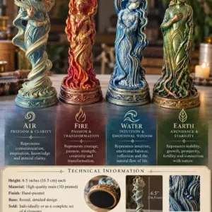 Four Elements Goddess Statue Set