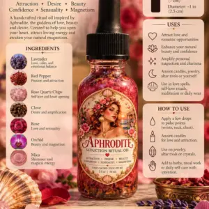 Alternative view of Aphrodite Seduction Ritual Oil – Love, Attraction & Confidence – 1 oz