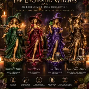 Four Mystical Witch Statues