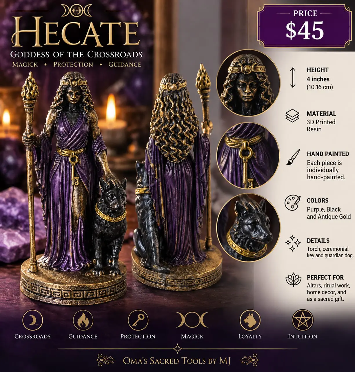 Hecate Goddess Statue