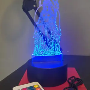 Hecate-LED-altar-lamp-with-engraved-acrylic-goddess-and-guardian-hounds