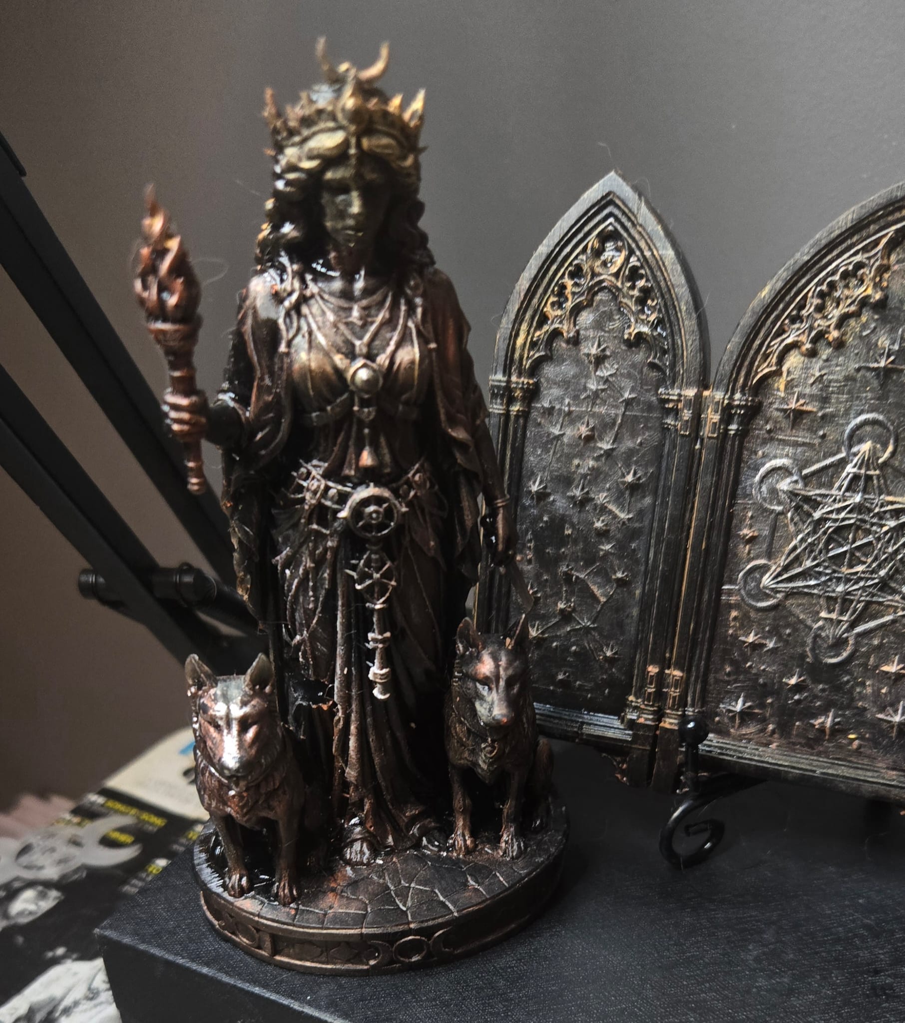 Hecate goddess statue