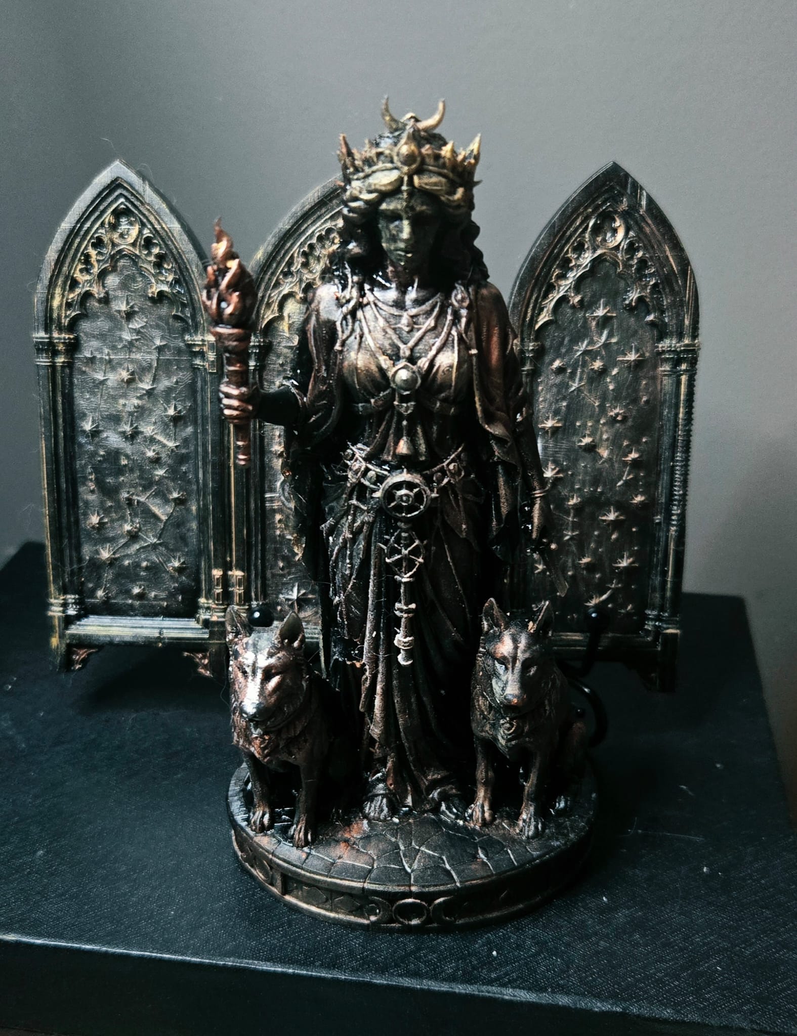 Hecate goddess statue