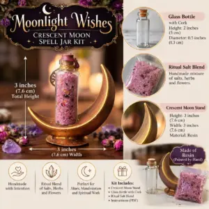 Moonlight Wishes Crescent Moon Spell Jar Kit