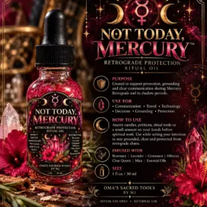 NOT TODAY MERCURY Mercury Retrograde protection ritual oil