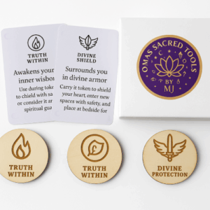 St Michael Archangel, Archangel Michael Protection, 3 Wooden Talismans with Cards and Gift Box. GIF for Healer, Woman, self Care, Witch Box, Oma's Design