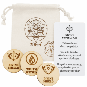 St Michael Archangel, Archangel Michael Protection, 3 Wooden Talismans with Cards and Gift Box. GIF for Healer, Woman, self Care, Witch Box, Oma's Design