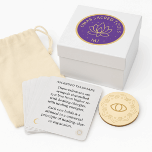 Runes Mystic Wood, Spiritual Gift Set for Energy & Insight | 7 Engraved Wooden Talismans with Ritual Cards, Cotton Bag & insight; Gift Box – OMAS Sacred Tools