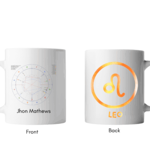Custom Astrology Mug with Natal Chart & Zodiac Sign Oma's Design