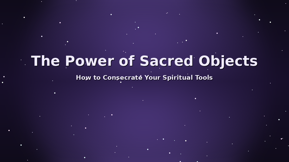 The Power of Sacred Objects – How to Consecrate Your Spiritual Tools