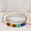 7 chakra bracelet white energy jewelry